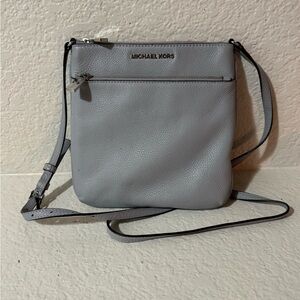 Michael Kors Riley Gray Small Pebbled-leather Crossbody bag